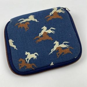 KAMOR Blue Canvas Horse Print Soft case